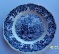 Blue &amp; White Ship Historical Ports of England / Port Of Bristol 10&quot; Donner Plate - £11.86 GBP