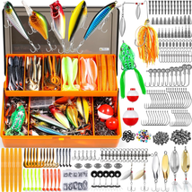 353/404 PCS Fishing Lures, Upgrade Fishing Tackle Box with Tackle Included, Cran - £39.83 GBP