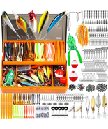 353/404 PCS Fishing Lures, Upgrade Fishing Tackle Box with Tackle Includ... - $53.01