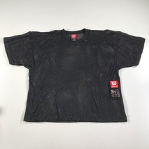 Vintage Wilson Black Jersey Youth  Extra Large Big Wide Mesh Short Sleeve - £11.35 GBP