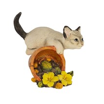 Country Artists Kitten Tales Helpful Gardener Figurine Cat On Planter - $24.99