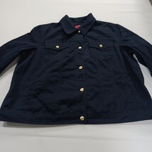 Chaps Denim Jacket Women's Blue Button Flap Pockets 3/4 Sleeve Classic Size 2X image 15