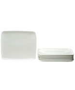 White Six Piece Rectangle Porcelain Service For Six Dinner Plate Set - €150,53 EUR