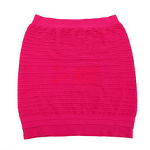 NEW Candy Color ROSE Sexy A line Straight Slim Seamless Tiered Ribbed Pe... - $94.99 MXN