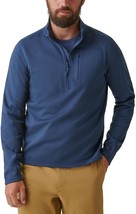 Bass Outdoor Men&#39;s Blaze 1/2-Zip Pullover Sweatshirt in Dress Blue-Medium - $19.99