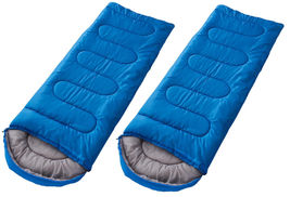 Set of 2 SLEEPING BAGS MUMMY Type 8' Foot NAVY BLUE - Carrying Bag - $33.99
