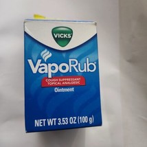 Vicks VapoRub Cough Suppressant Topical Analgesic Ointment 3.53Oz Exp 02... - $8.91