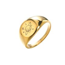 Moon and Star Rings Planet Star Ring Stainless Steel Jewelry Gifts for W... - £20.56 GBP