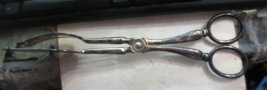 Vintage Italy Silver Plate Scissor Articulated Ice/Sugar TONGS Decorative - $18.49