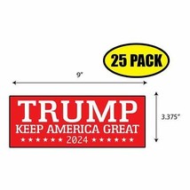25 Pack 3.375&quot;x9&quot; Trump Kag 2024 Sticker Decal Humor Funny Gift Trump BS0158 - £18.26 GBP