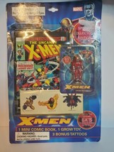 Marvel X-Men Collector’s Edition Mini Comic Book Wolverine Grow Toy Temp Tattoos - £10.38 GBP