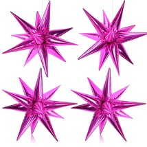 Big, Hot Pink Starburst Balloons - 20 Inch, Pack Of 50 | Hot Pink Star Balloons  - £25.16 GBP