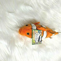 1998 K &amp; M Intl Aquatic Life Clown Fish Plush Stuffed Animal Toy 9 in Lgth - £5.54 GBP