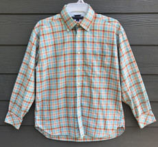 Vintage Tommy Hilfiger Button Down Shirt Men&#39;s L Long Sleeve Mint Plaid ... - $62.37