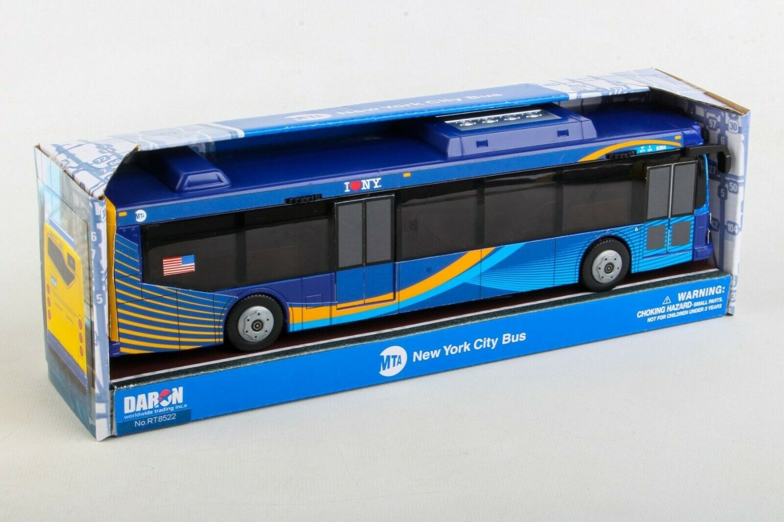 Primary image for MTA NYC Transit Bus New Livery 11" 1:43 Scale Orion 7 NG  opening doors Daron