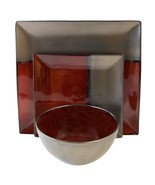 Gibson Elite Decadence 12-Piece Square Dinnerware Set - $127.01 CAD