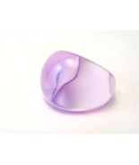 Vintage Lucite Plastic Dome Ring, Size 5 - $6.30