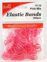 EDEN SHADES OF PINK HAIR ELASTICS - 250 PCS. (00126) - $6.99