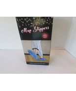 Mop Slippers Novelty Cleaning One Size Blue Microfiber Threads Machine W... - $8.07 CAD