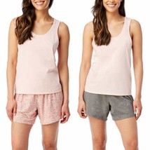 Lucky Brand Pajama 3 Pc Set Tank Shorts Plus Size XXL Pink NWT - £15.47 GBP