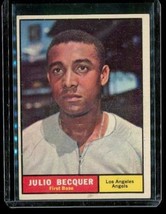 Vintage 1961 Topps Baseball Trading Card #329 Julio Becquer Los Angeles Angels - £7.90 GBP