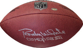 Randy White signed NFL Wilson Replica Composite Football CO-MVP SB XII  (silver  - £68.45 GBP