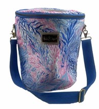 Lilly Pulitzer Insulated Beach Cooler Blue Pink Kaleidoscope Coral Soft Sided - £23.79 GBP