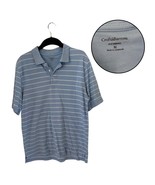 Croft &amp; Barrow Polo Shirt Men M Blue Striped Short Sleeve Golf Casual Top - $23.41