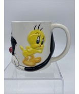 Vintage Gibson 1998 Looney Tunes Tweety And Sylvester 16 OZ Mug Coffee C... - $11.83