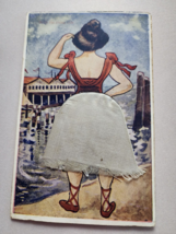 Rare Antique 1910s Postcard Risque Woman Bathing Big Butt Humor Secret Skirt Msg - £24.71 GBP