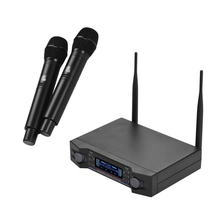 U2 UHF Wireless Microphone System, 2 Handheld Mics &amp; Receiver, LCD Display, Kara - £73.54 GBP
