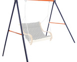 Durable Metal A-Frame Swing Set Frame Stand Fun Play Chair Children Back... - $102.99