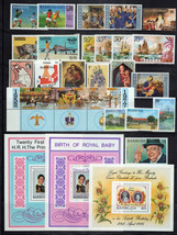 Barbuda Stamp Collection MNH/MH Aviation Lady Diana Ships ZAYIX 0424M0084 - £7.86 GBP