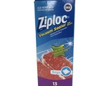 Ziploc Vacuum Sealer Bag Refills Gallon Size 13 Freezer Bags Total Open Box - £20.91 GBP