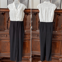 NWT Greylin Black and White Jumpsuit Lace M - $43.20