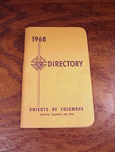 1968 Kights of Columbus Seattle Telephone Directory Booklet, Council no.... - £5.13 GBP