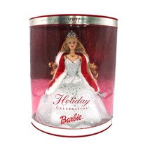 Barbie Holiday Celebration 2001 Sparkling Silver &amp; Red Stars 50304 - £19.18 GBP