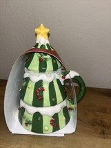 Mug &amp; Lid Ceramic 14oz Christmas Tree Coffee Mug AA02B41001 - £11.07 GBP