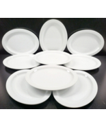 9 Oneida Toms Diner Oval Serving Platters Set White Restaurant Ware Styl... - £122.12 GBP