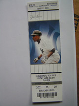 MLB NY Yankees Full Ticket Stub June 24 2011 A. J. Burnett struck out 4 ... - £3.55 GBP
