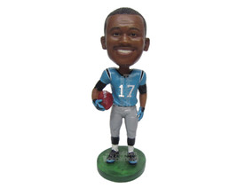 Custom Bobblehead Strong Football Player Posing With Ball In Hand - Sports &amp; Hob - £65.31 GBP
