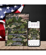 Army - Military Invitation &amp; Social Media Template - Editable in Canva - $11.99