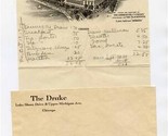 The Drake Lake Shore Drive Chicago Illinois 1928 Stationery &amp; Envelope  - £21.75 GBP