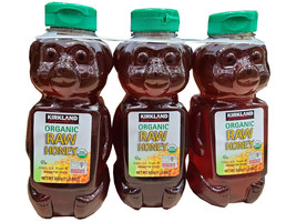 Kirkland Organic Raw Honey Bears, 24 oz. (Pack of 3) - £24.51 GBP