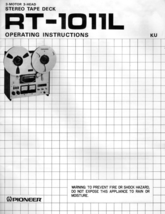 Pioneer RT-1011L Operating Instructions Manual Copy on 4G USB Stick - $18.75