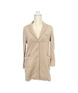 Falconeri Blazer Jacket Womens Medium Beige Knit Single Breasted Made Italy - $51.29