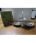 Nice Vintage Chrome Plate 3-Tier Folding Candy/Cake Stand-McCrory-Hong K... - $25.91 CAD