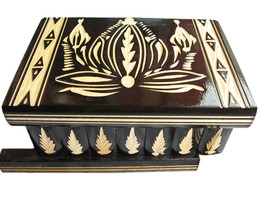 Wood Magic Keepsake Jewelry Puzzle Toy Magic Box w Hidden Secret Drawer ... - £45.58 GBP