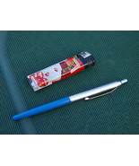 STYLISH RARE VINTAGE SOVIET USSR RUSSIAN ROLLERBALL PEN BLUE - $13.56 CAD
