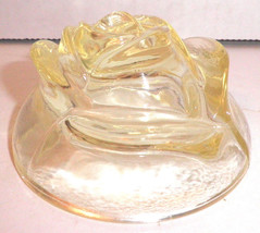 Original Yellow Tozaz L E Smith Rose Lid For Covered Candy Bowl - £15.94 GBP